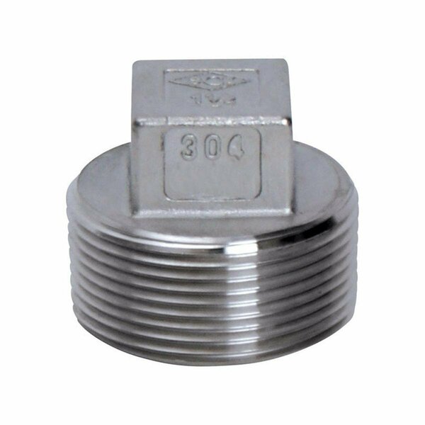 Smith Cooper 1.25 in. Thread Stainless Steel Square Head Plug 4809869